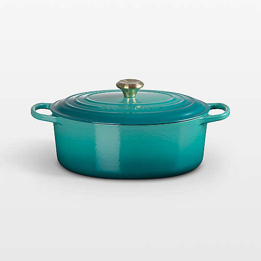 Le Creuset ® Signature 4.7 Liter/5 Qt. Bleu Riviera Enameled Cast Iron Oval Dutch Oven