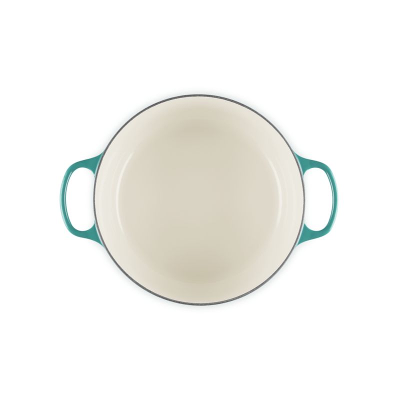 Le Creuset ® Signature 6.7 Liter/7.25 Qt. Bleu Riviera Enameled Cast Iron Round Dutch Oven with Light Gold Knob - image 2 of 11