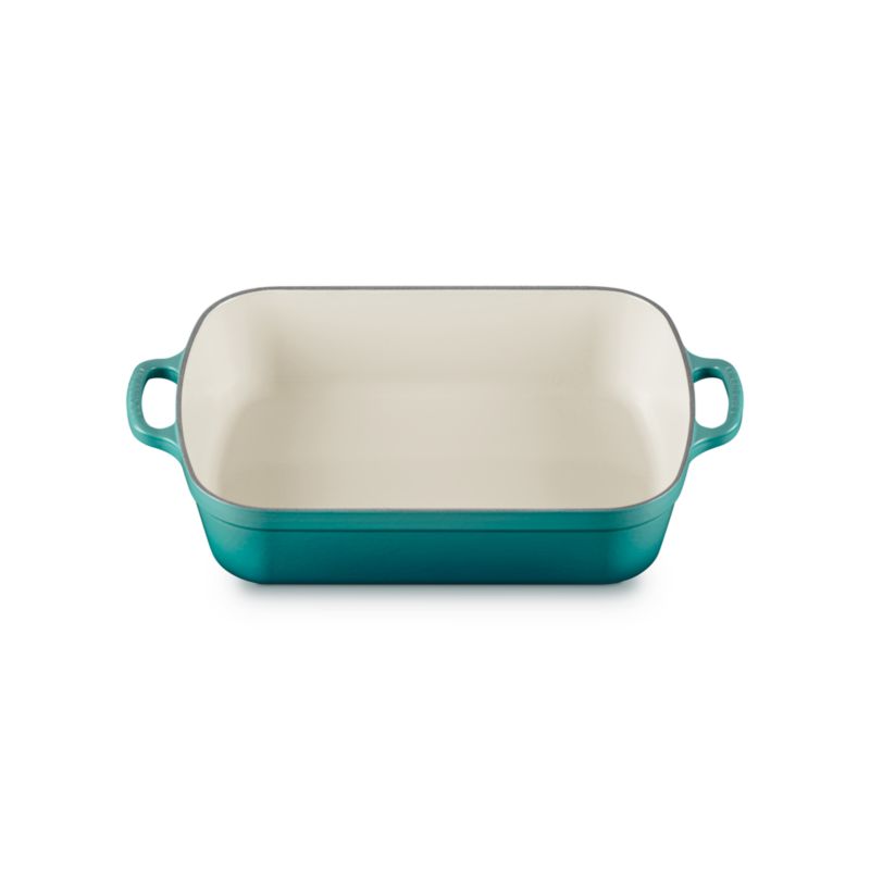 Le Creuset ® Signature 5.25-Qt. Bleu Riviera Enameled Cast Iron Rectangular Roaster - image 2 of 6