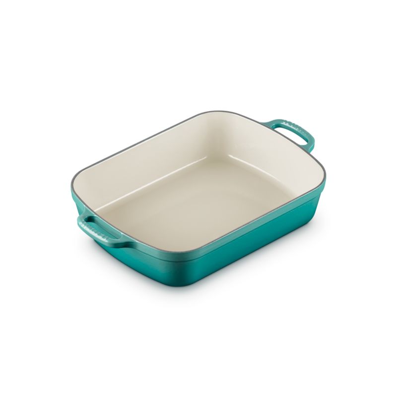 Le Creuset ® Signature 5.25-Qt. Bleu Riviera Enameled Cast Iron Rectangular Roaster - image 1 of 6