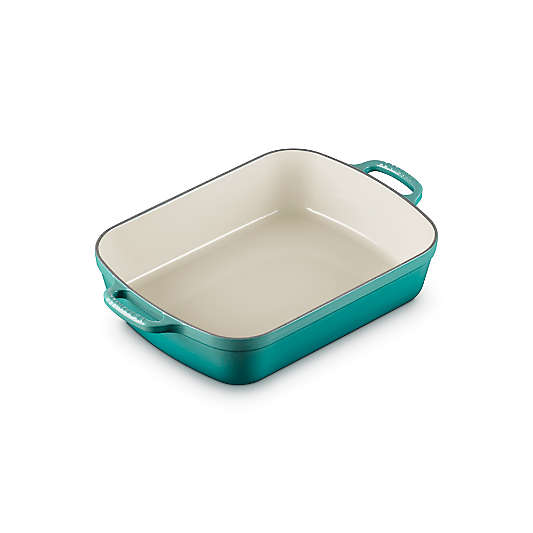 Le Creuset ® Signature 5.25-Qt. Bleu Riviera Enameled Cast Iron Rectangular Roaster