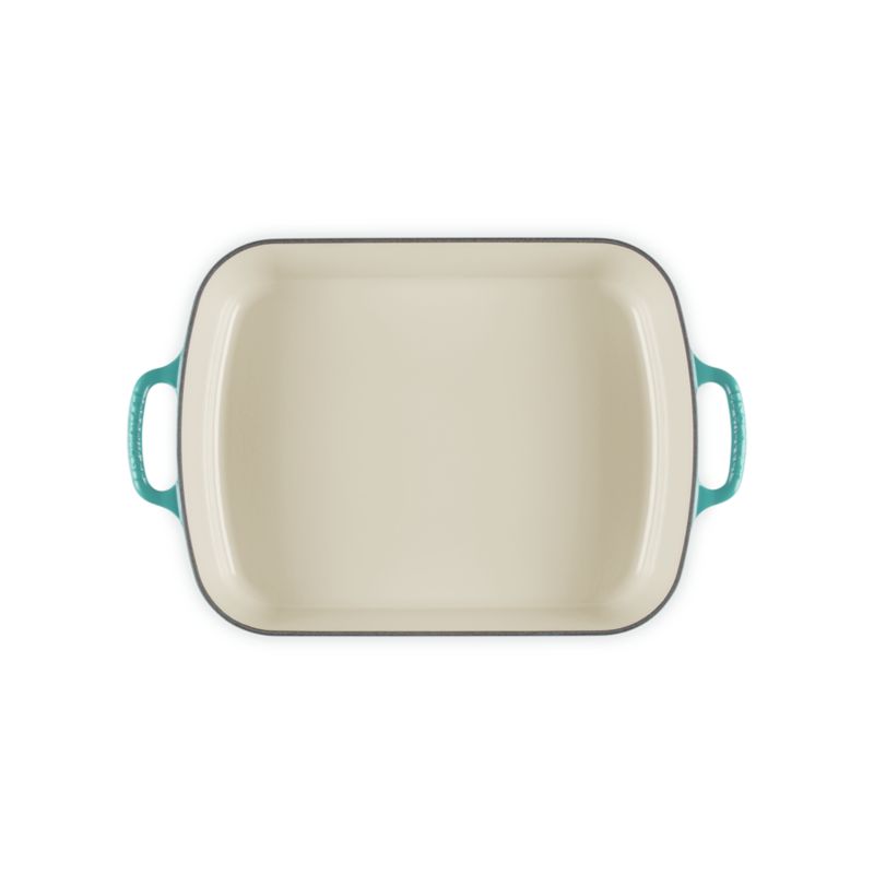 Le Creuset ® Signature 5.25-Qt. Bleu Riviera Enameled Cast Iron Rectangular Roaster - image 5 of 6