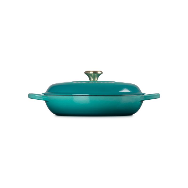 Le Creuset ® Signature 3.5 L/3.5 Qt. Bleu Riviera Enameled Cast Iron Braiser - image 3 of 12