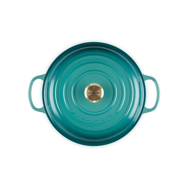 Le Creuset ® Signature 3.5 L/3.5 Qt. Bleu Riviera Enameled Cast Iron Braiser - image 2 of 12