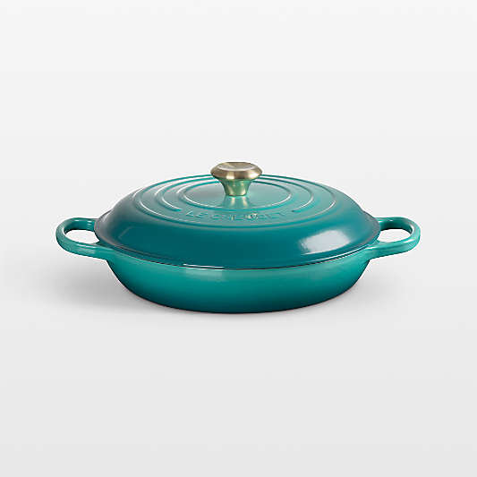 Le Creuset ® Signature 3.5 L/3.5 Qt. Bleu Riviera Enameled Cast Iron Braiser