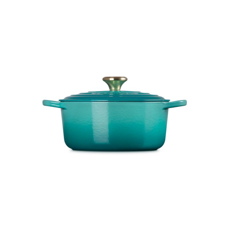 Le Creuset ® Signature 4.2 Liter/4.5 Qt. Bleu Riviera Enameled Cast Iron Round Dutch Oven - image 4 of 13