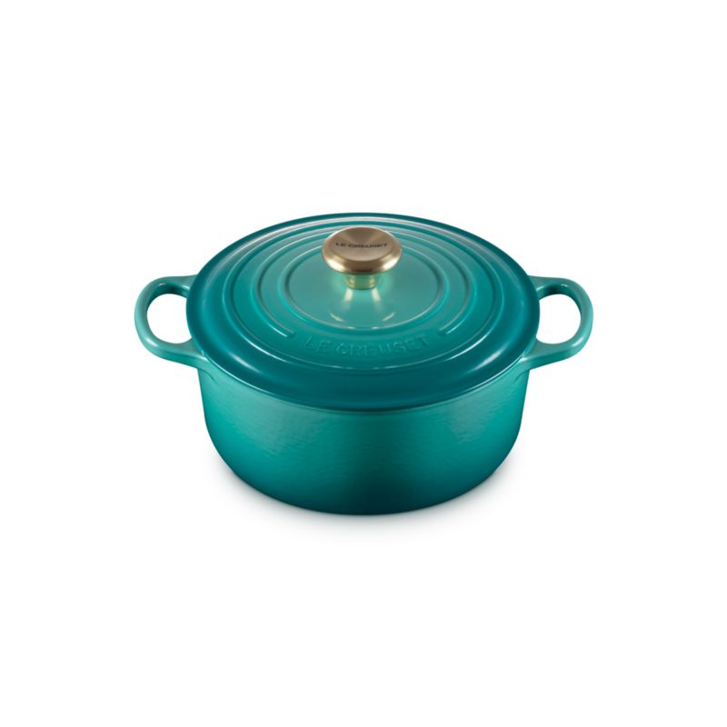 Le Creuset ® Signature 4.2 Liter/4.5 Qt. Bleu Riviera Enameled Cast Iron Round Dutch Oven - image 5 of 13