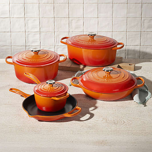 Le Creuset ® Signature Flame Enameled Cast Iron 9-Piece Cookware Set