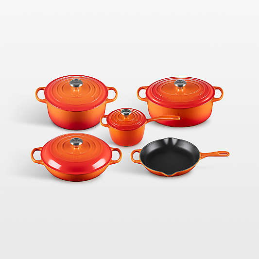 Le Creuset ® Signature Flame Enameled Cast Iron 9-Piece Cookware Set