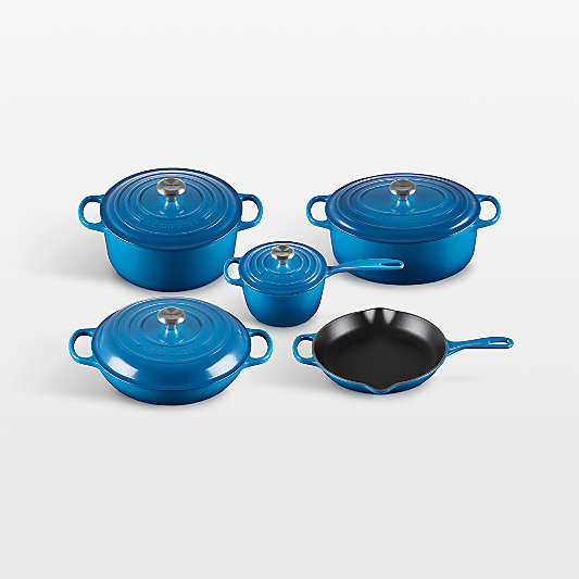 Le Creuset ® Signature Marseille Enameled Cast Iron 9-Piece Cookware Set