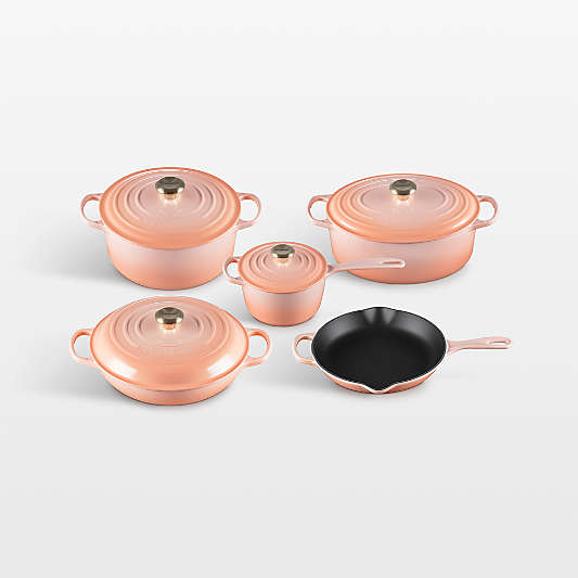 Le Creuset ® Signature Peche Enameled Cast Iron 9-Piece Cookware Set