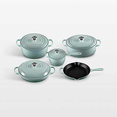 View Le Creuset ® Signature Sea Salt Enameled Cast Iron 9-Piece Cookware Set details