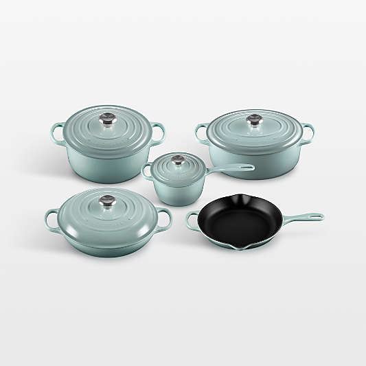 Le Creuset ® Signature Sea Salt Enameled Cast Iron 9-Piece Cookware Set
