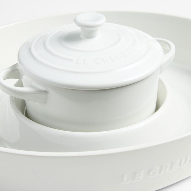 Le Creuset ® White Chip & Dip with 24-oz. Mini Cocotte, Set of 2 - image 1 of 2