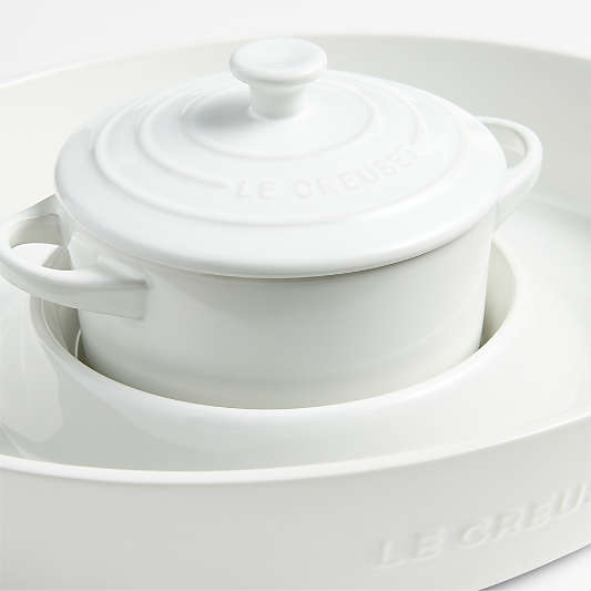 Le Creuset ® White Chip & Dip with 24-oz. Mini Cocotte, Set of 2