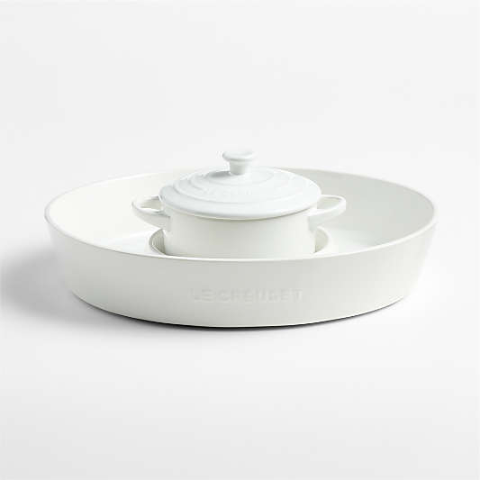 Le Creuset ® White Chip & Dip with 24-oz. Mini Cocotte, Set of 2
