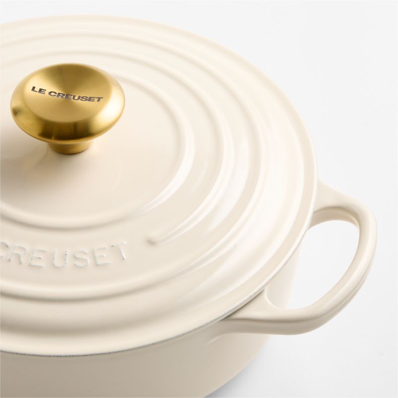 Le Creuset ® Signature 3.5-Qt. Cream Enameled Cast Iron Round Wide Dutch Oven - image 2 of 4