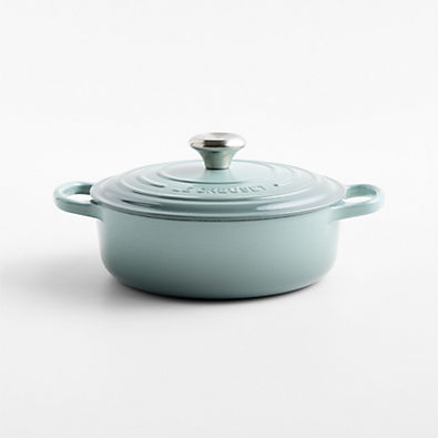 View Le Creuset ® Signature 3.5-Qt. Sea Salt Enameled Cast Iron Round Wide Dutch Oven details