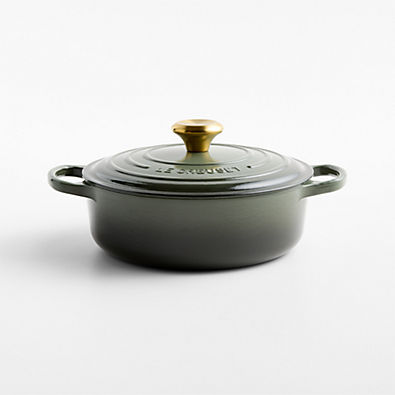 View Le Creuset ® Signature 3.5-Qt. Thyme Enameled Cast Iron Round Wide Dutch Oven details