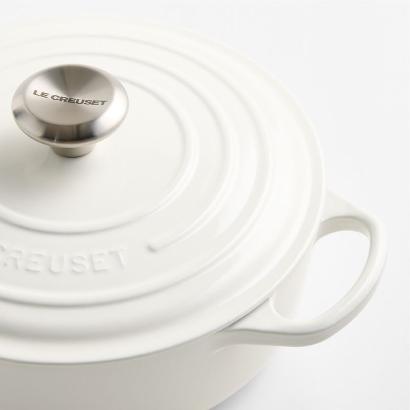 Le Creuset ® Signature 3.5-Qt. White Enameled Cast Iron Round Wide Dutch Oven - image 2 of 5