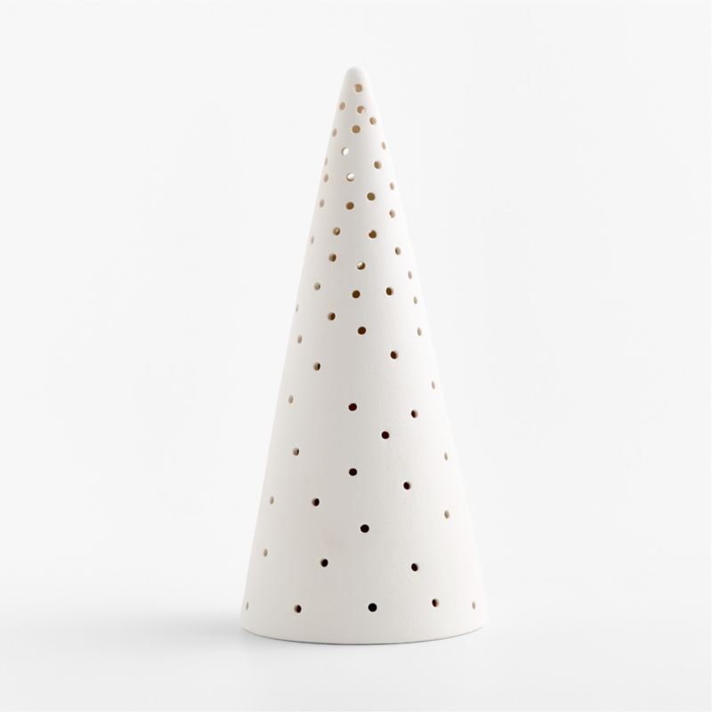 Pre-lit LED White Textured Christmas Tree, Large 16" - image 4 of 7