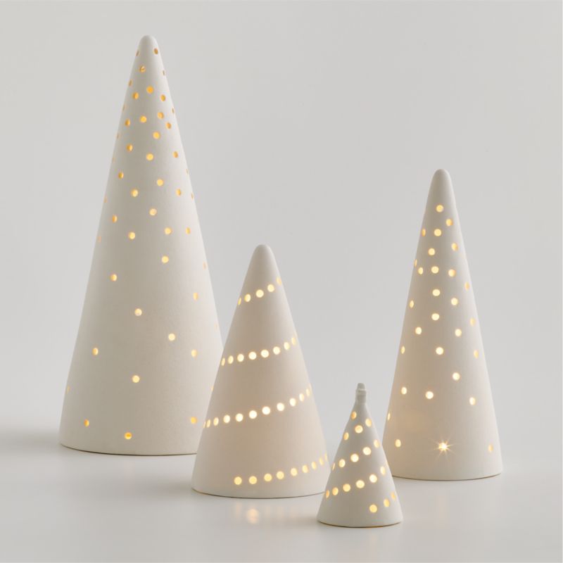 Pre-lit LED White Textured Christmas Tree, Medium 11" - image 3 of 7