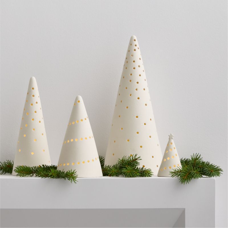 Pre-lit LED White Textured Christmas Tree, Medium 11" - image 1 of 7