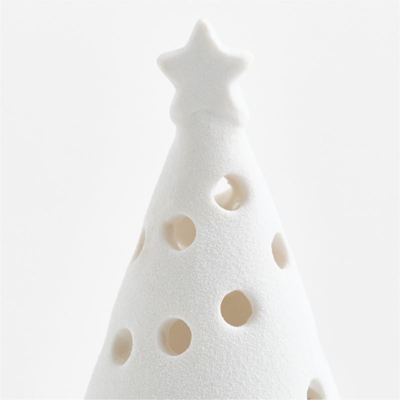 Pre-lit LED White Textured Christmas Tree, Extra Small 4.5" - image 5 of 7