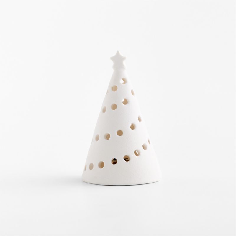 Pre-lit LED White Textured Christmas Tree, Extra Small 4.5" - image 4 of 7