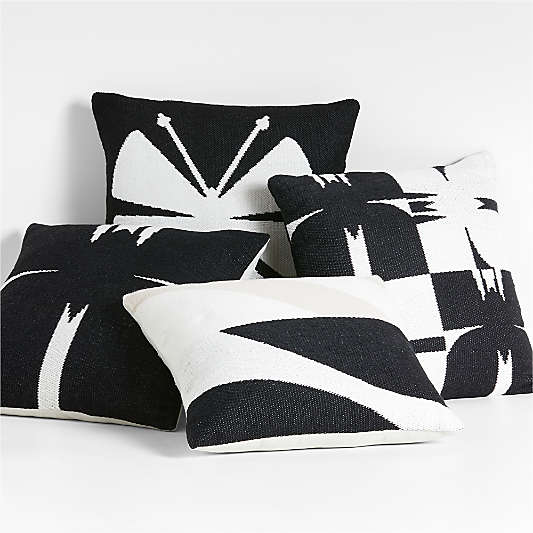 Pinwheel 20"x20" Black Butterfly Outdoor Throw Pillow by Lucia Eames™