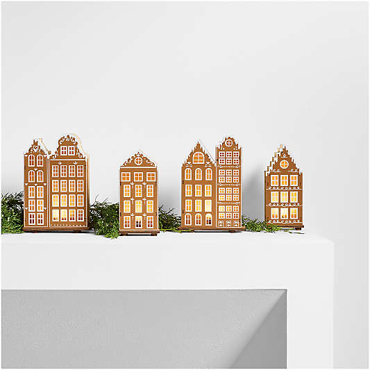 LED Gingerbread Village Holiday Decorations