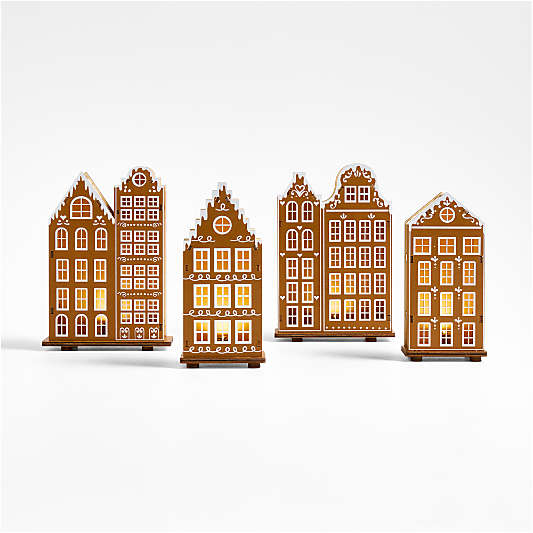 LED Gingerbread Village Holiday Decorations