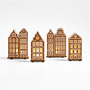 LED Gingerbread Holiday Village, Set of 4