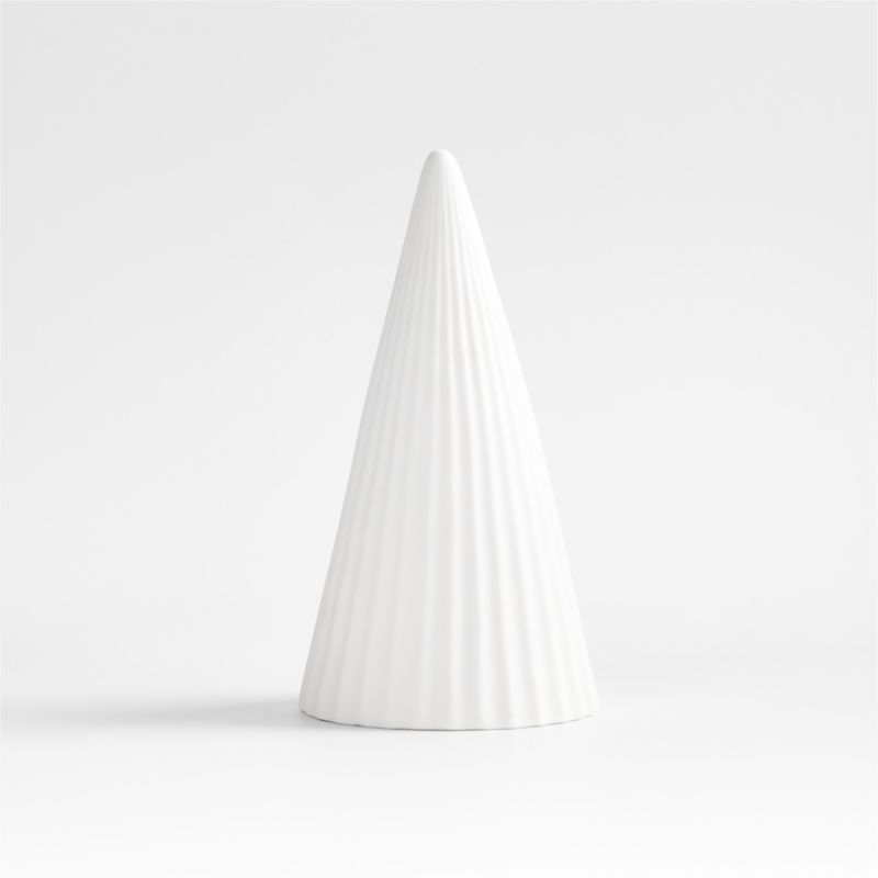 LED Small White Porcelain Christmas Tree Decorative Object - image 11 of 14