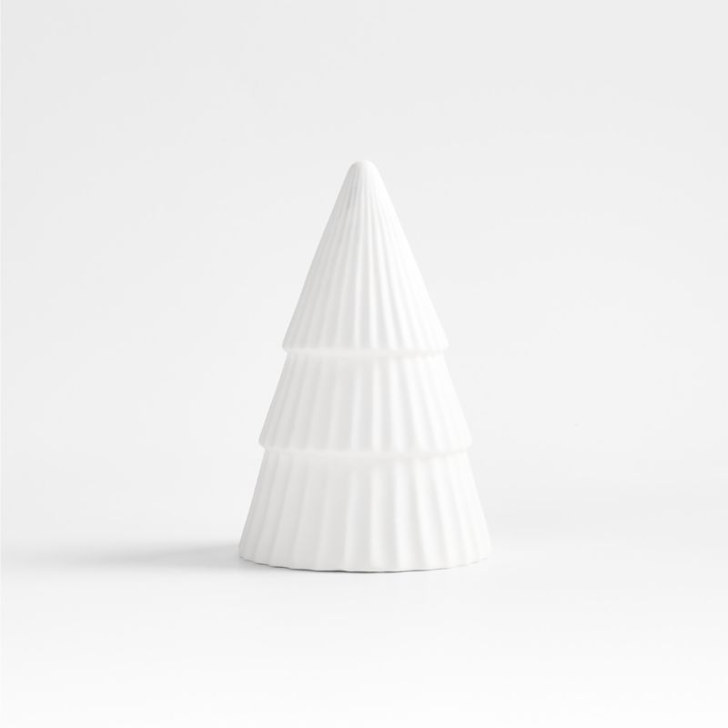 LED Extra-Small White Porcelain Christmas Tree Decorative Object - image 11 of 14