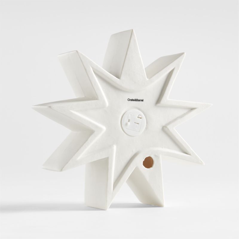 Large LED White Holiday Ceramic Snowflake 9" - image 13 of 14