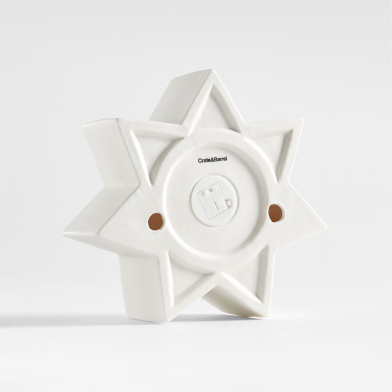 Medium LED White Holiday Ceramic Snowflake 7" - image 13 of 14