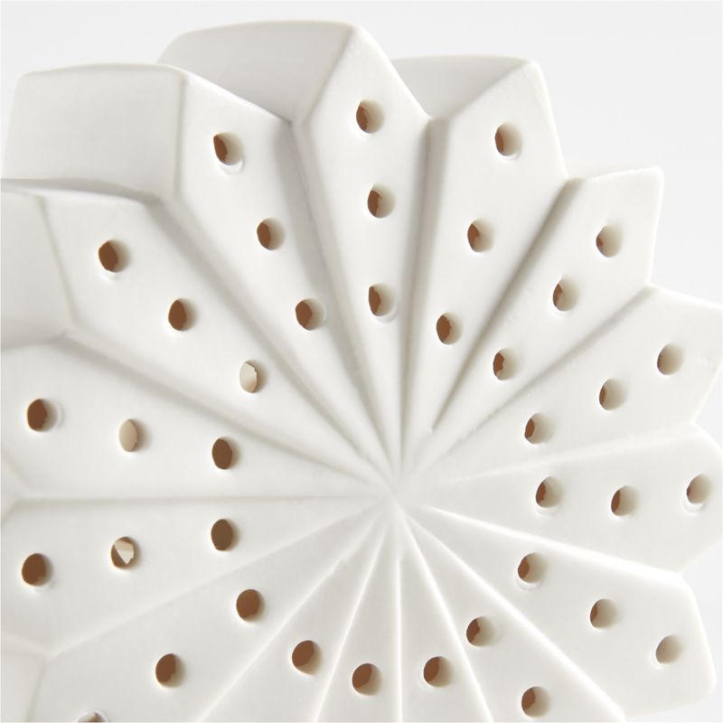 Small LED White Holiday Ceramic Snowflake 4" - image 11 of 14