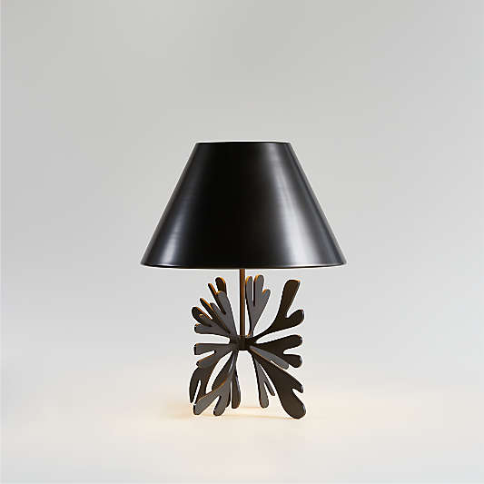 Small Heart Tipped Flora Table Lamp with Metal Shade by Lucia Eames