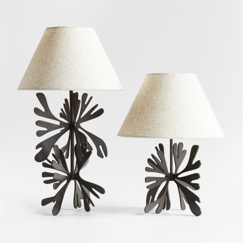 Heart Tipped Flora Table Lamp with Linen Shade by Lucia Eames