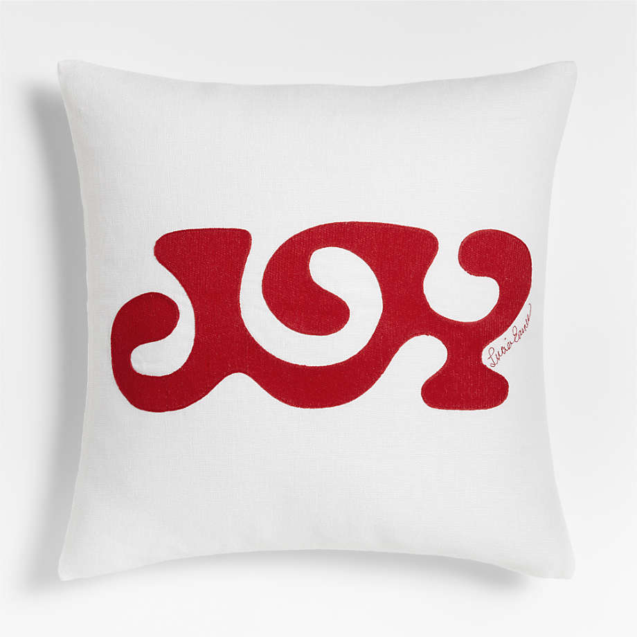 Black, Red & White Throw Pillow Cover in a Pretty Swirls 100% Cotton