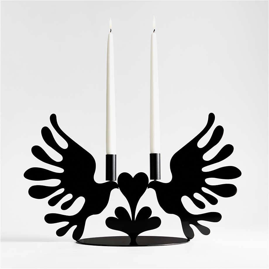 Lovebirds Black Metal Candelabra by Lucia Eames + Reviews Crate