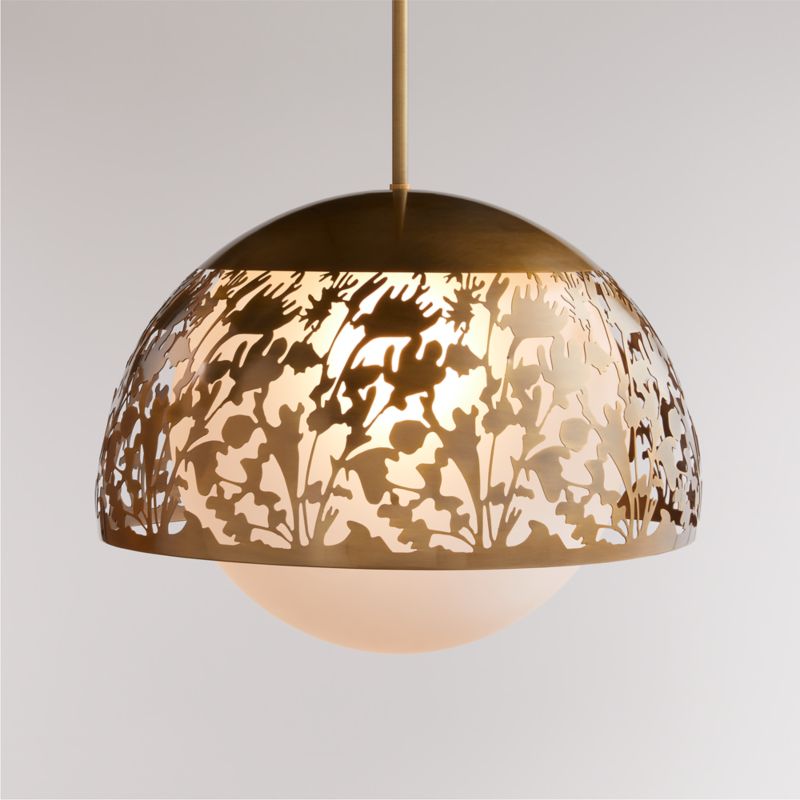 Large Meadow Brass Pendant Light by Lucia Eames - image 0 of 10