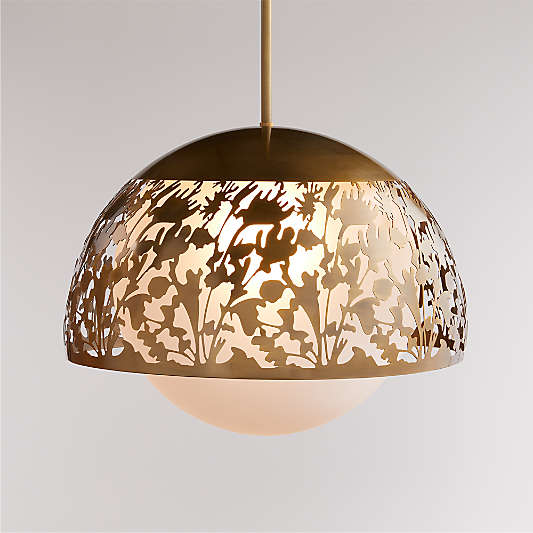 Large Meadow Brass Pendant Light by Lucia Eames