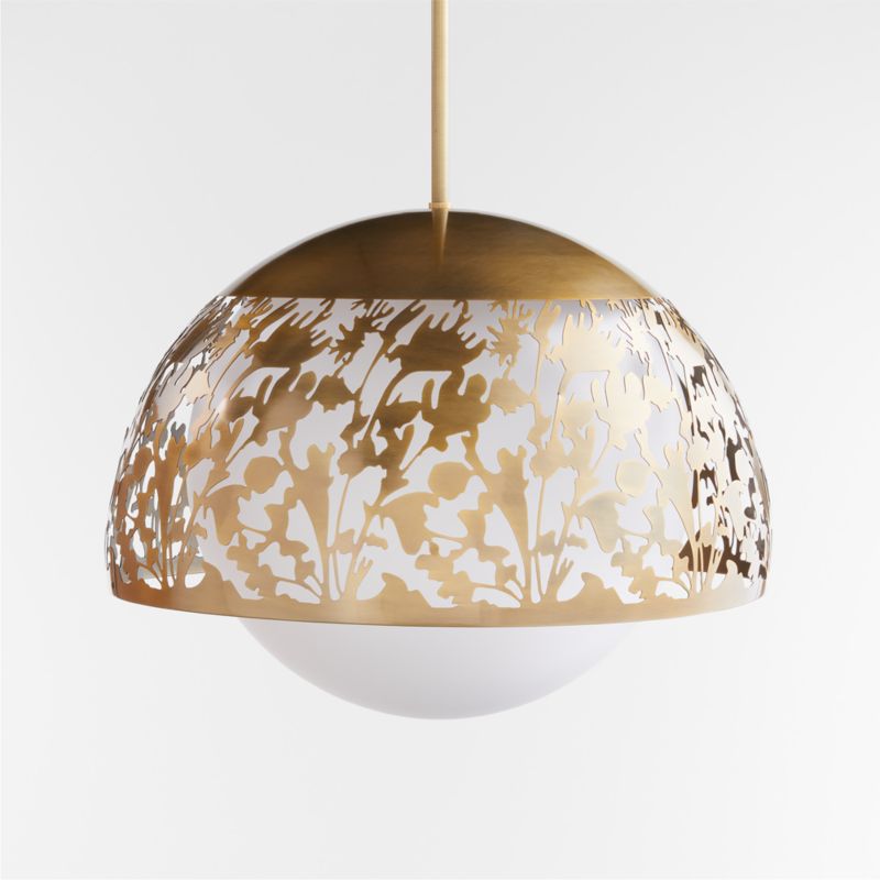 Large Meadow Brass Pendant Light by Lucia Eames - image 9 of 10