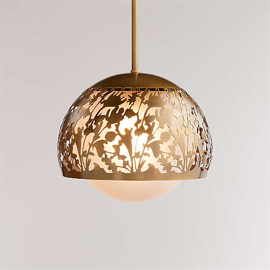 Small Meadow Brass Pendant Light by Lucia Eames