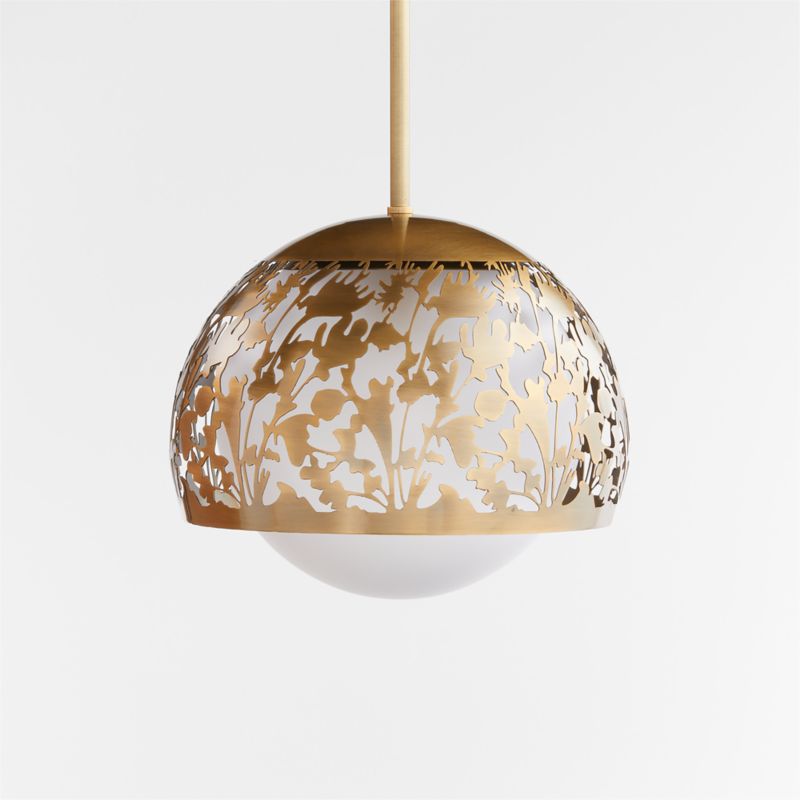 Meadow Brass Pendant Light by Lucia Eames