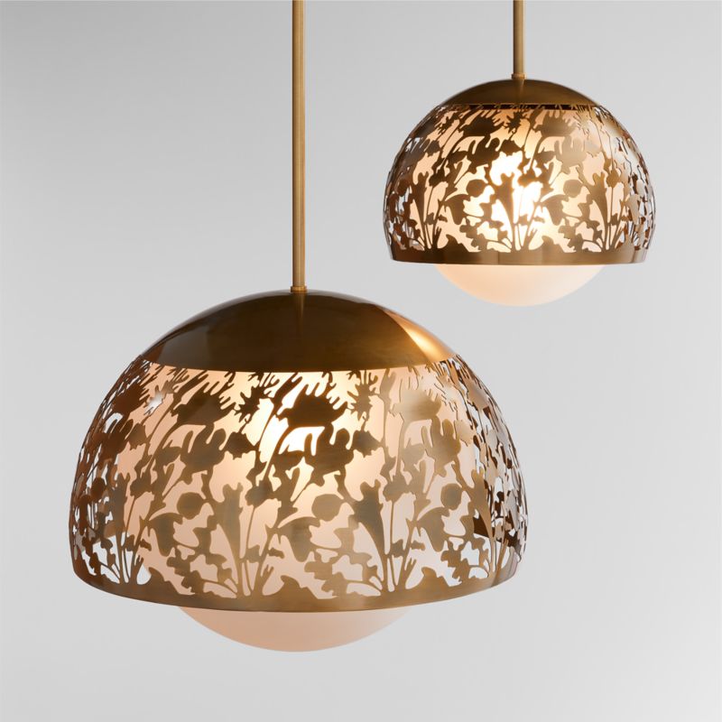 Meadow Brass Pendant Light by Lucia Eames