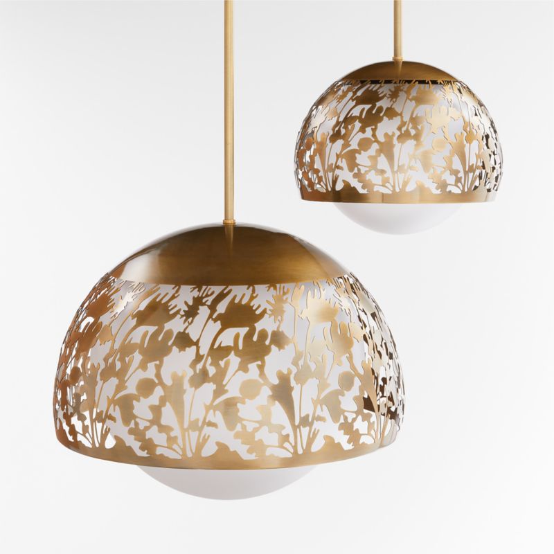 Meadow Brass Pendant Light by Lucia Eames