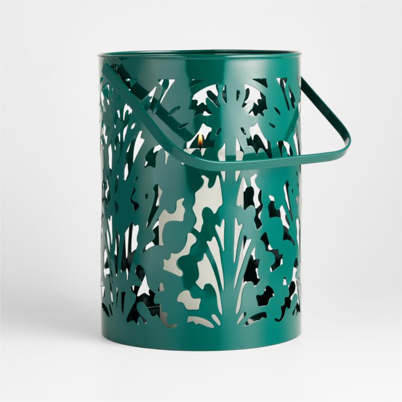 Meadow Medium Green Metal Lantern by Lucia Eames™